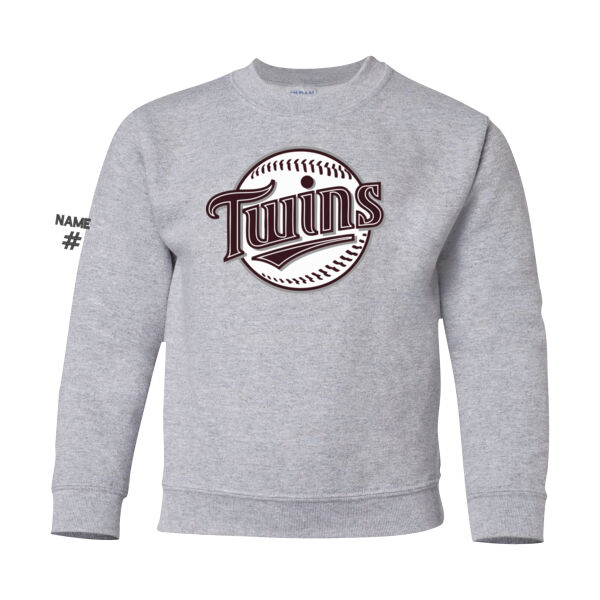 Gildan Youth Twins Crest Printed Crewneck Thumbnail